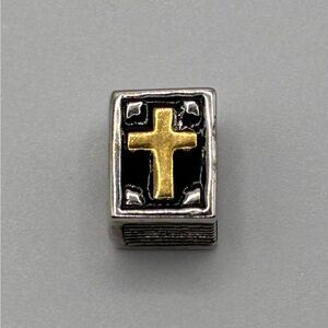 Vintage Danbury Mint Signed Two-Tone Cross Charm